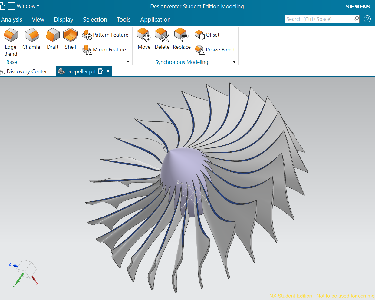 Propeller design in Siemens NX — 1 of 2