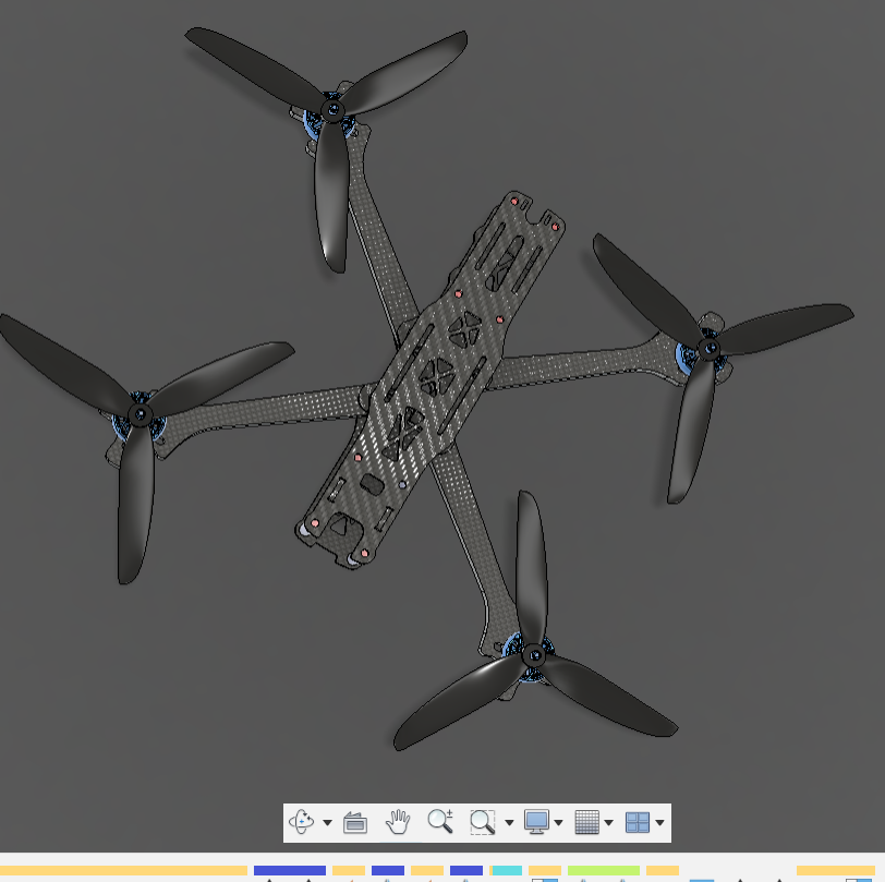 Quadcopter carbon-fiber frame — 1 of 2